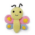 Handmade Crochet Butterfly Squeaky Cotton Dog Chew Toy