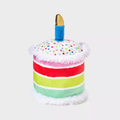 Birthday Cake Shaped Plush Dog Fetch Toy